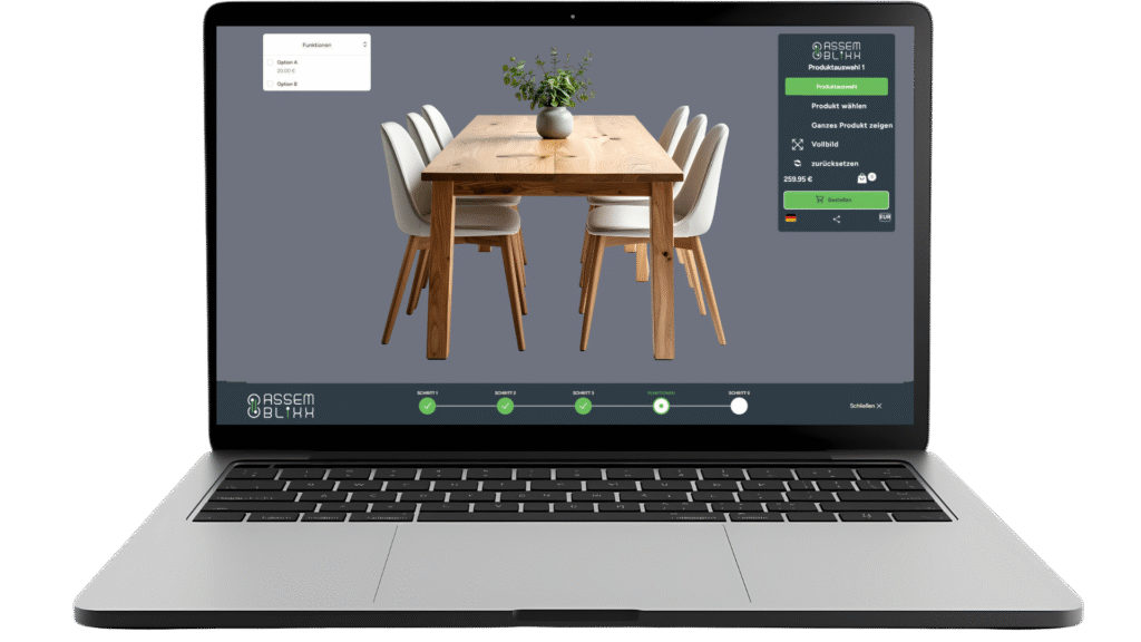 Assemblixx Produktkonfigurator Esstischgruppe